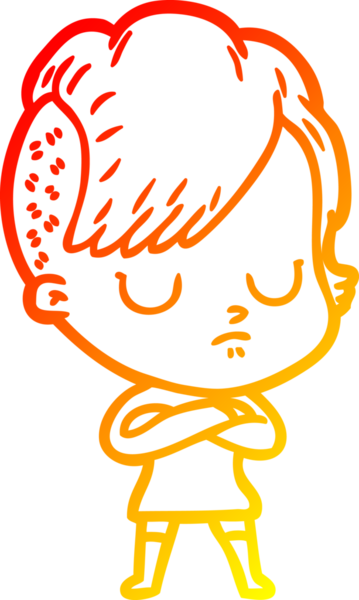 Bir insan tarafından çizilmiş bir karikatür kadın çizimi