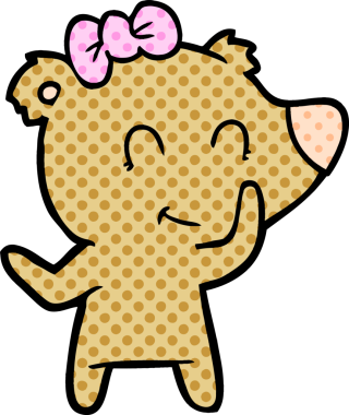 Bir insan tarafından çizilmiş bir çizgi film karakteri.