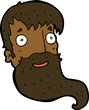 Bir insan tarafından çizilmiş sakallı bir adam.