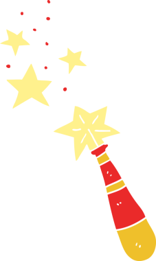 Bir insan tarafından çizilmiş sihirli değnek.