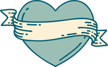 Bir insan tarafından çizilmiş kalp ve bayrağın ikonik dövme şekli