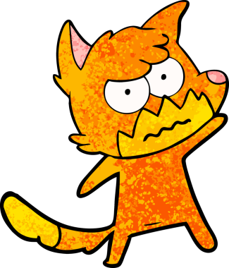 Bir insan tarafından çizilmiş bir tilki.