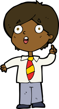 bir insan tarafından çizilen soruyu cevaplayan karikatür öğrencisi.