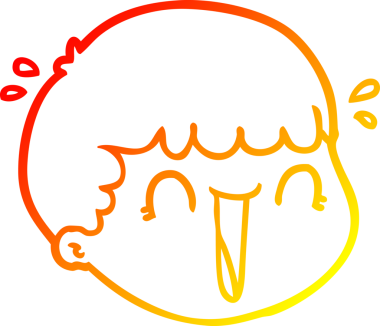 Bir insan tarafından çizilen çizgi film karakterinin sıcak çizgi çizimi