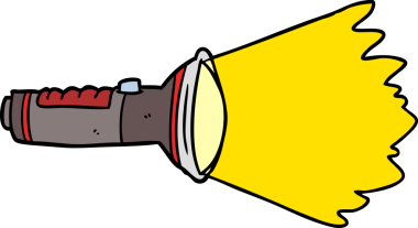 Bir insan tarafından çizilmiş elektrik feneri.