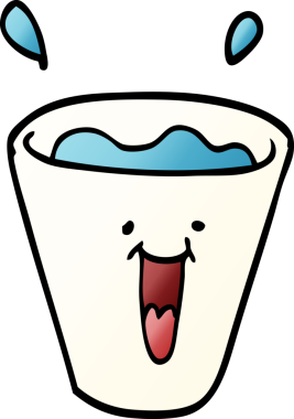 Bir insan tarafından çizilmiş mutlu içecekler.