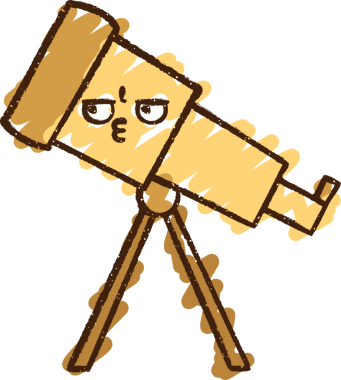 Bir insan tarafından çizilen Teleskop Tebeşiri