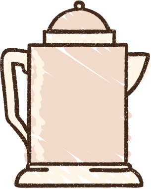 Bir insan tarafından çizilen Kahve Kazanı Tebeşiri