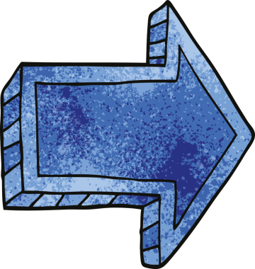 bir insan tarafından çizilmiş karalama yönetmenliği oku