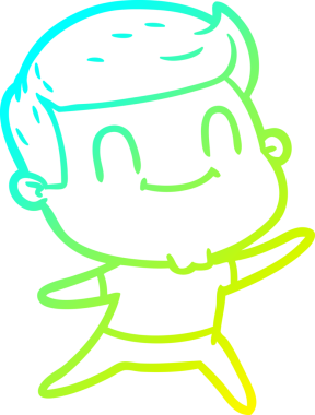 Bir insan tarafından çizilmiş karikatür cana yakın bir adamın çizimi.