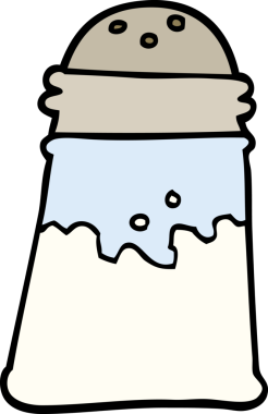 Bir insan tarafından çizilmiş karalama tarzı karikatür tuzluk.