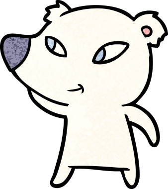 Bir insan tarafından çizilmiş kutup ayısı karikatürü