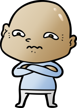 bir insan tarafından çizilmiş sinirli bir adam.