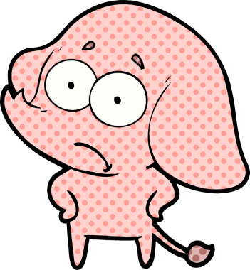 bir insan tarafından çizilmiş belirsiz bir fil.