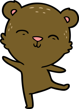 Bir insan tarafından çizilmiş bir çizgi film karakteri.