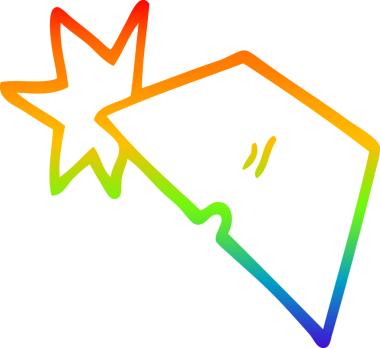 gökkuşağı gradyan çizgi çizimi bir insan tarafından çizilmiş parlak jiletler