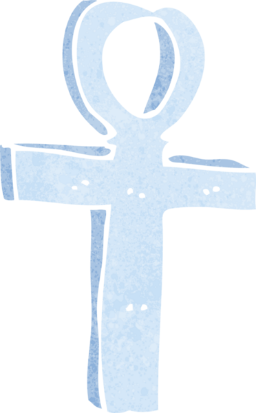 bir insan tarafından çizilmiş çizgi film ankh sembolü