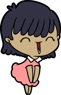 Bir insan tarafından çizilmiş karikatür kadın.