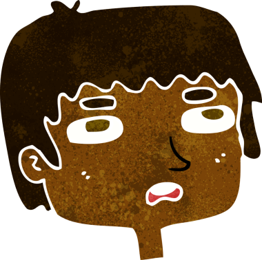 Bir insan tarafından çizilmiş mutsuz bir yüz.