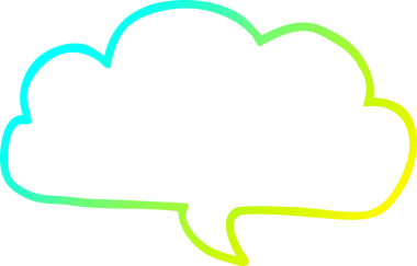 Bir insan tarafından çizilmiş bir karikatür bulutu konuşma baloncuğu çizimi