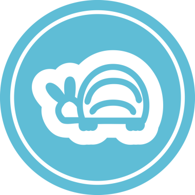 Bir insan tarafından çizilmiş sevimli böcek dairesel simgesi