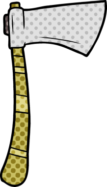 Bir insan tarafından çizilmiş viking baltası.