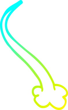 Bir insan tarafından çizilen karikatür ifade baloncuğunun soğuk gradyan çizimi