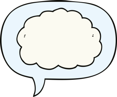 bir insan tarafından çizilmiş konuşma baloncuklu çizgi film bulutu