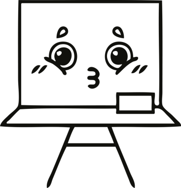 Bir insan tarafından çizilmiş karatahta çizimi