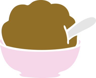 Bir insan tarafından çizilmiş garip bir çizgi film çikolatalı dondurma.