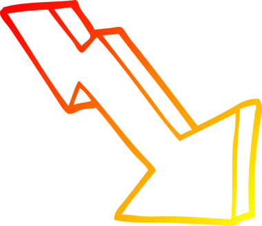 Bir insan tarafından çizilen çizgi film iş kaybı okunun sıcak gradyan çizimi