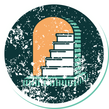 Bir insan tarafından çizilmiş bir mezar taşının sembolik dövmesi.