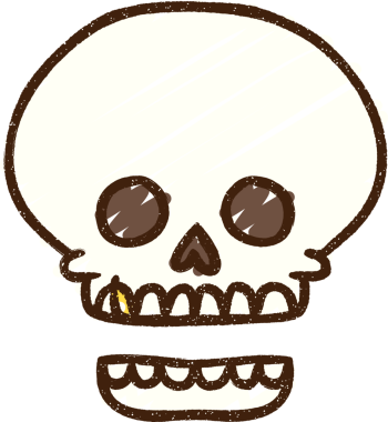 Ürkütücü Kafatası Tebeşiri Bir insan tarafından çizilmiş