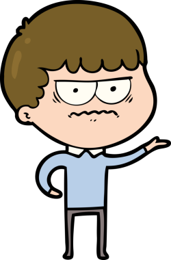 Bir insan tarafından çizilmiş rahatsız bir adam.