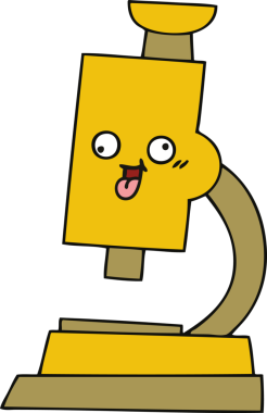 Bir insan tarafından çizilmiş güzel bir mikroskop çizimi.