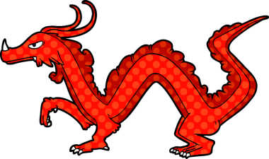 Bir insan tarafından çizilmiş bir ejderha.