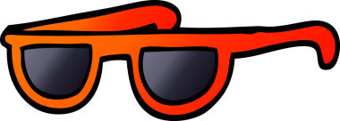 Bir insan tarafından çizilmiş havalı güneş gözlükleri.