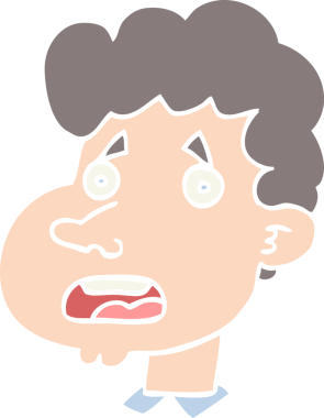 Düz renkli çizgi film bir insan tarafından çizilmiş.