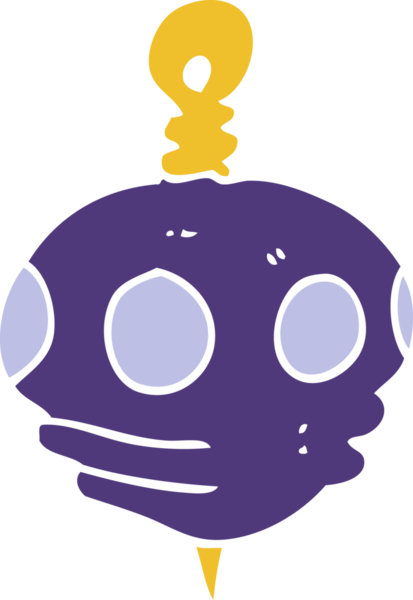 Bir insan tarafından çizilmiş noel süslemesinin düz renk çizimi