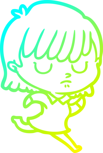 Bir insan tarafından çizilmiş bir karikatür kadın çizimi.