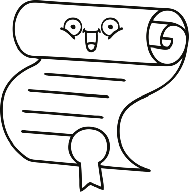 Bir insan tarafından çizilen sözleşmenin çizgi çizimi