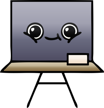 Bir insan tarafından çizilmiş bir karatahtanın gölgelenmiş gradyanı