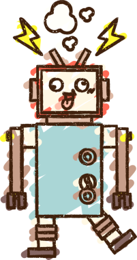 Bir insan tarafından çizilen robot tebeşiri.