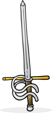Bir insan tarafından çizilmiş serbest çizim kılıç.