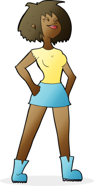 Bir insan tarafından çizilmiş yetenekli bir kadın.