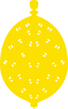 Bir insan tarafından çizilmiş garip bir çizgi film limonu.