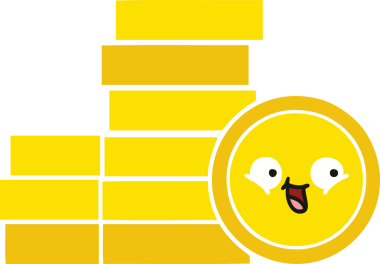 Bir insan tarafından çizilmiş paraların düz renkli retro karikatürü