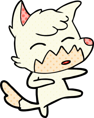 bir insan tarafından çizilmiş tilki çizgi filmi