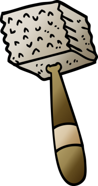 Bir insan tarafından çizilmiş vektör eğimli çizim et çekici