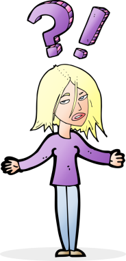 Çizgi filmdeki kadın bir insan tarafından çizilmiş sorular soruyor.